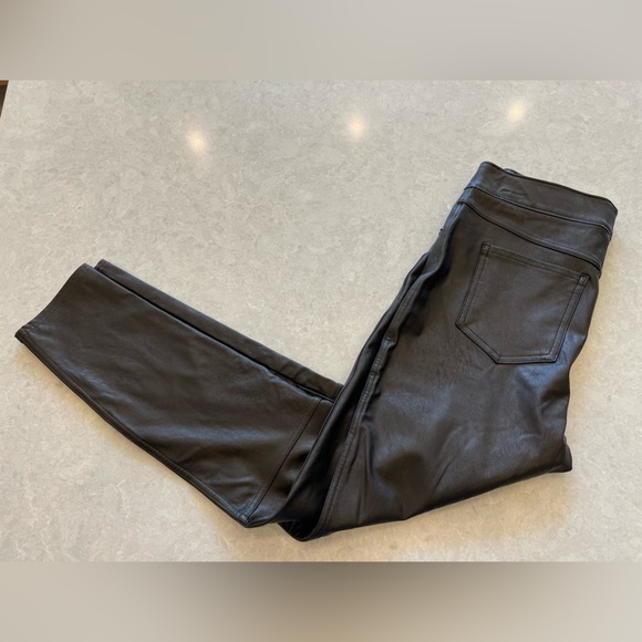 SPANX Faux Leather Ankle Skinny Pants in Black Size M - Picture 2 of 14